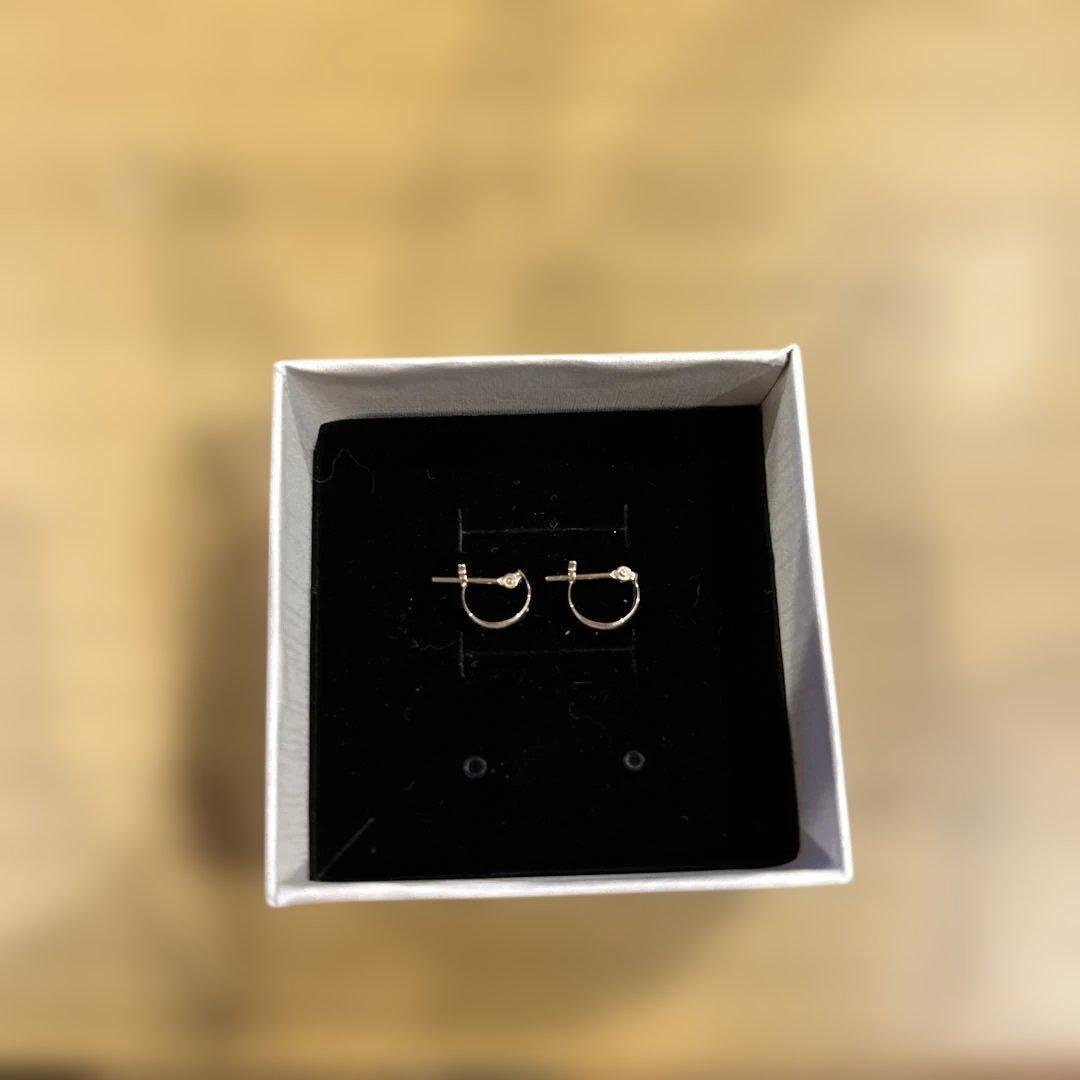 K10 フープピアス　イエローゴールド