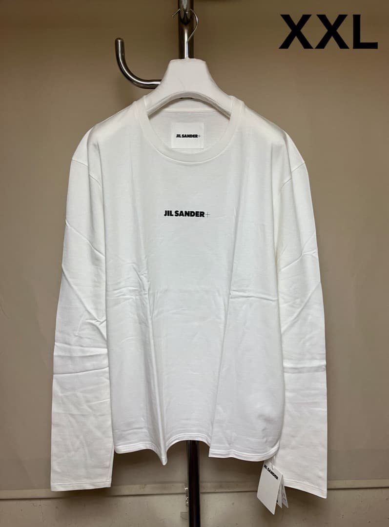 新品 XXL JIL SANDER 23aw 胸ロゴTシャツ 白 長袖 6042